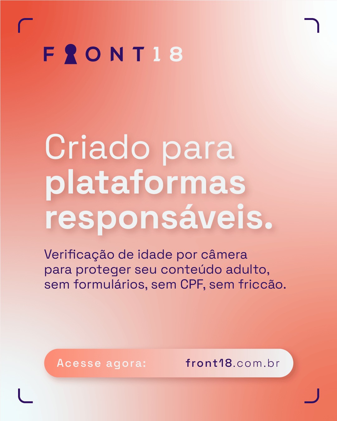 Front18 — Criado para plataformas responsáveis, catraca virtual de verificação de idade